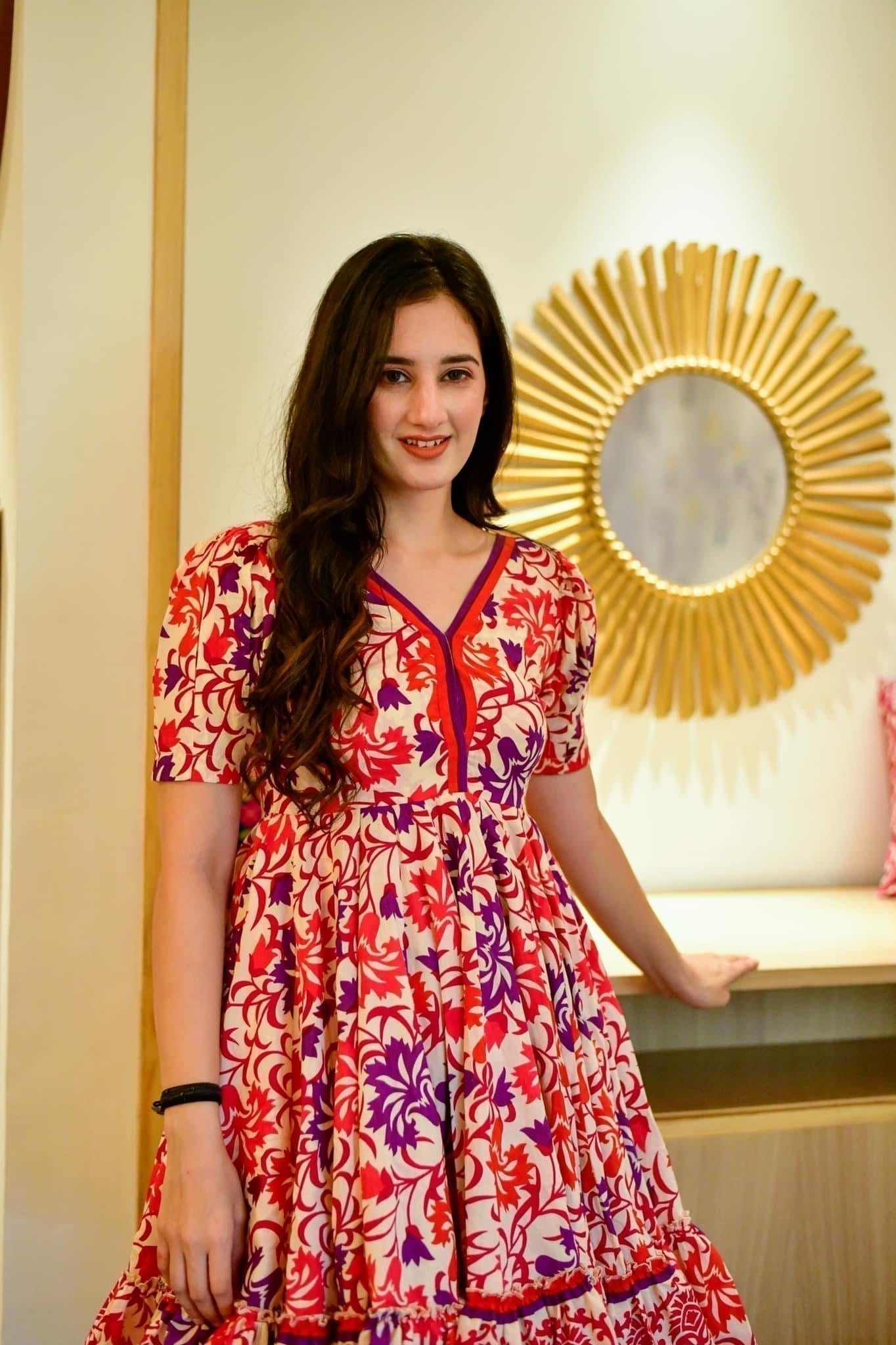 aalia floral cotton dress