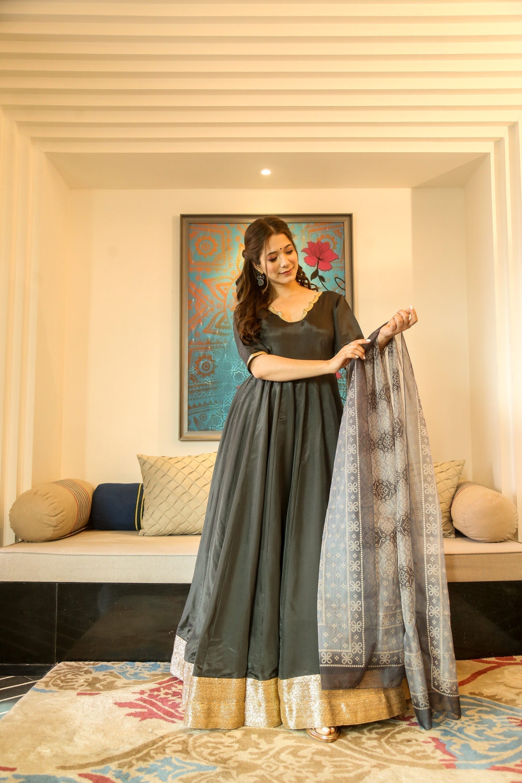 misba silk maxi set